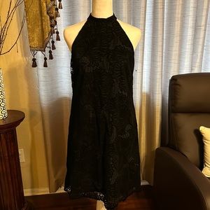 Loft velvet black dress size 4